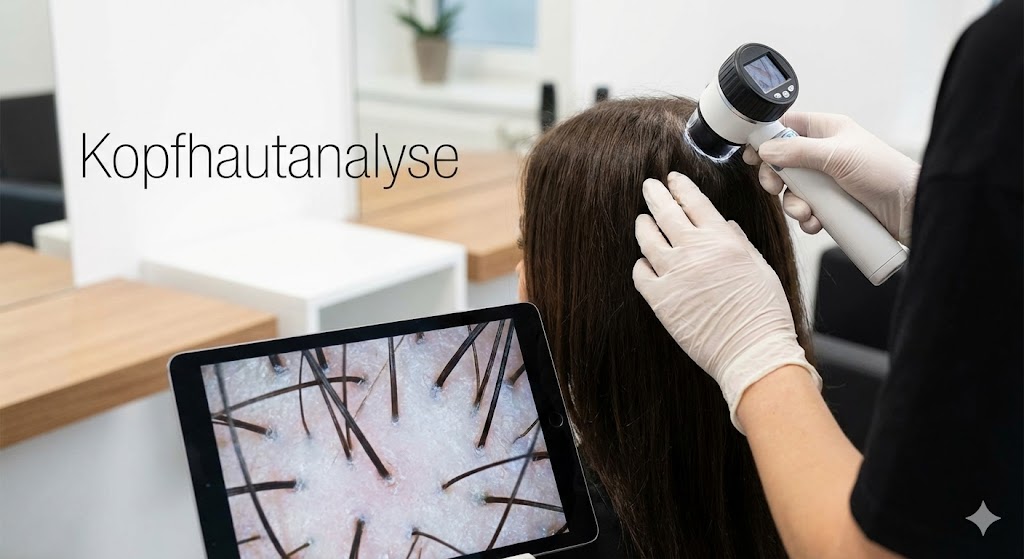 Kopfhautanalyse mit Mikroskop